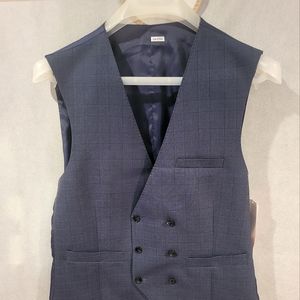 LAMBRETTA Double Breasted Vest with Plaid Pattern